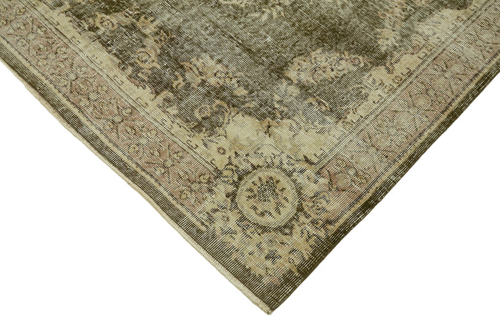 5x9 Beige Turkish Vintage Area Rug - 44634