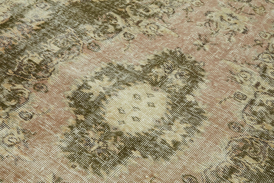 5x9 Beige Turkish Vintage Area Rug - 44634