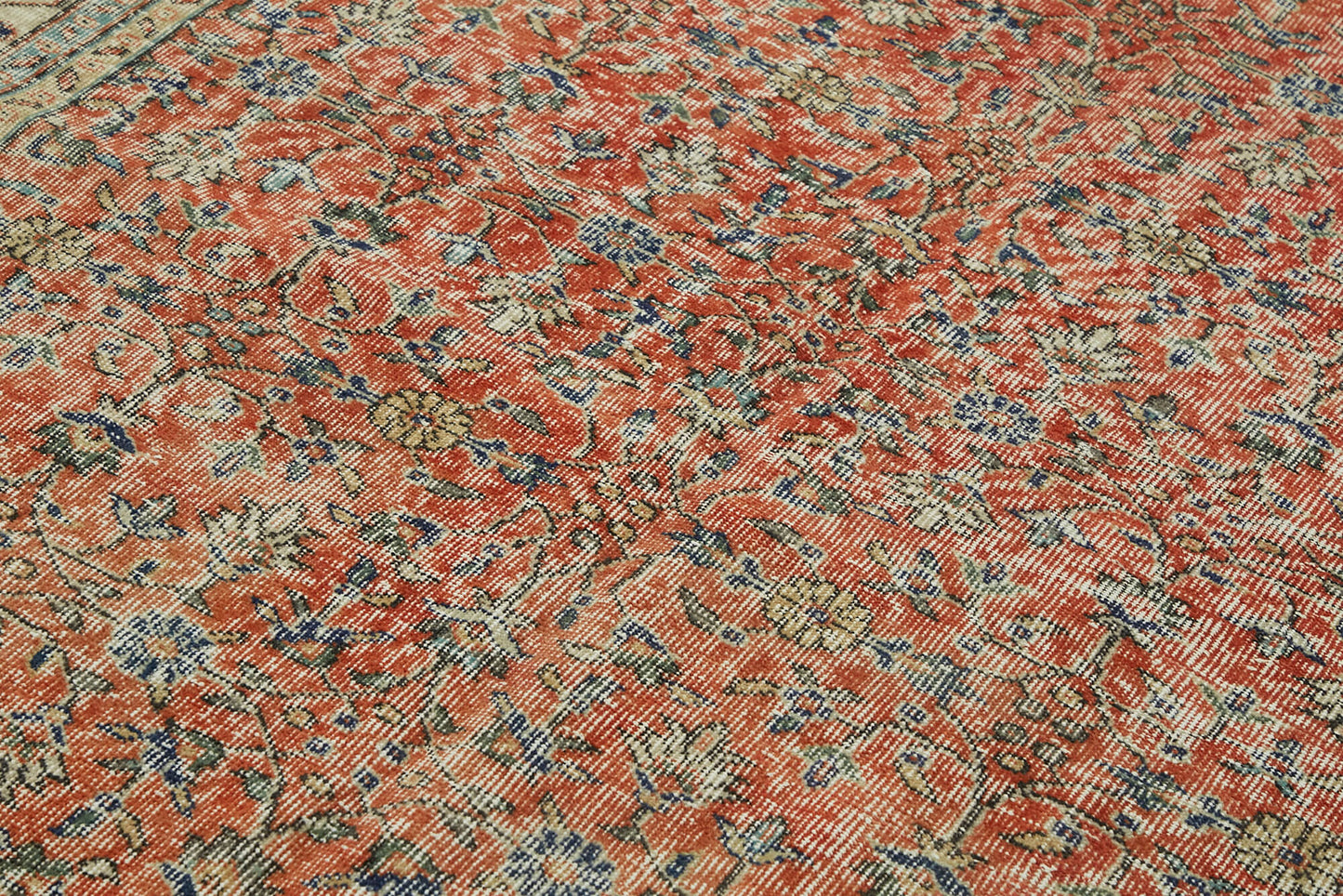 6x10 Beige Turkish Vintage Area Rug - 44635