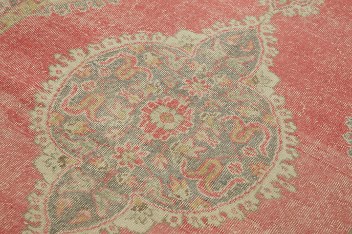 5x9 Beige Turkish Vintage Area Rug - 44646