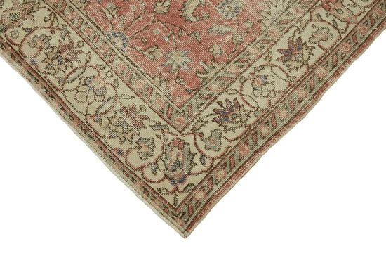 5x8 Beige Turkish Vintage Area Rug - 44648