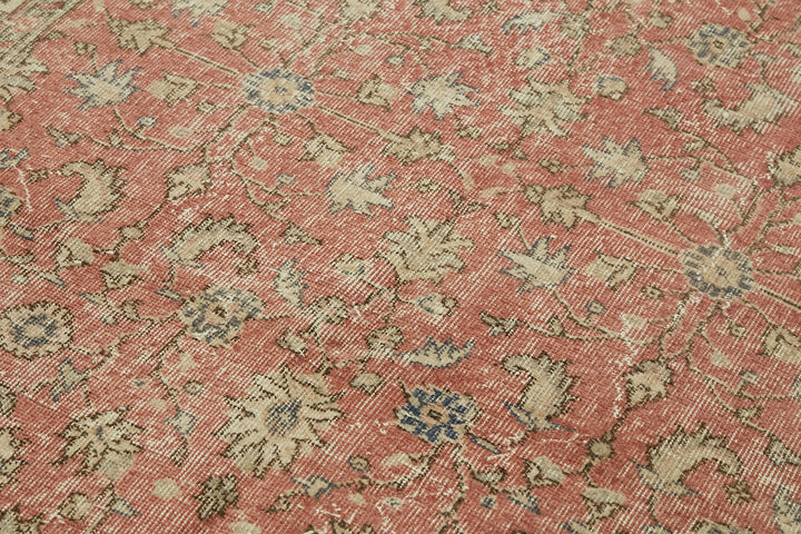 5x8 Beige Turkish Vintage Area Rug - 44648