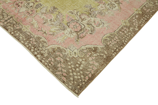 6x9 Beige Turkish Vintage Area Rug - 44649
