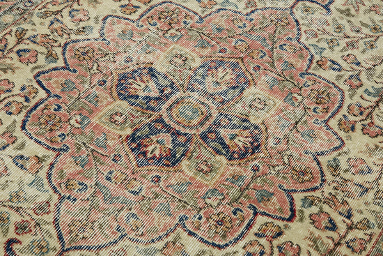5x8 Beige Turkish Vintage Area Rug - 44652