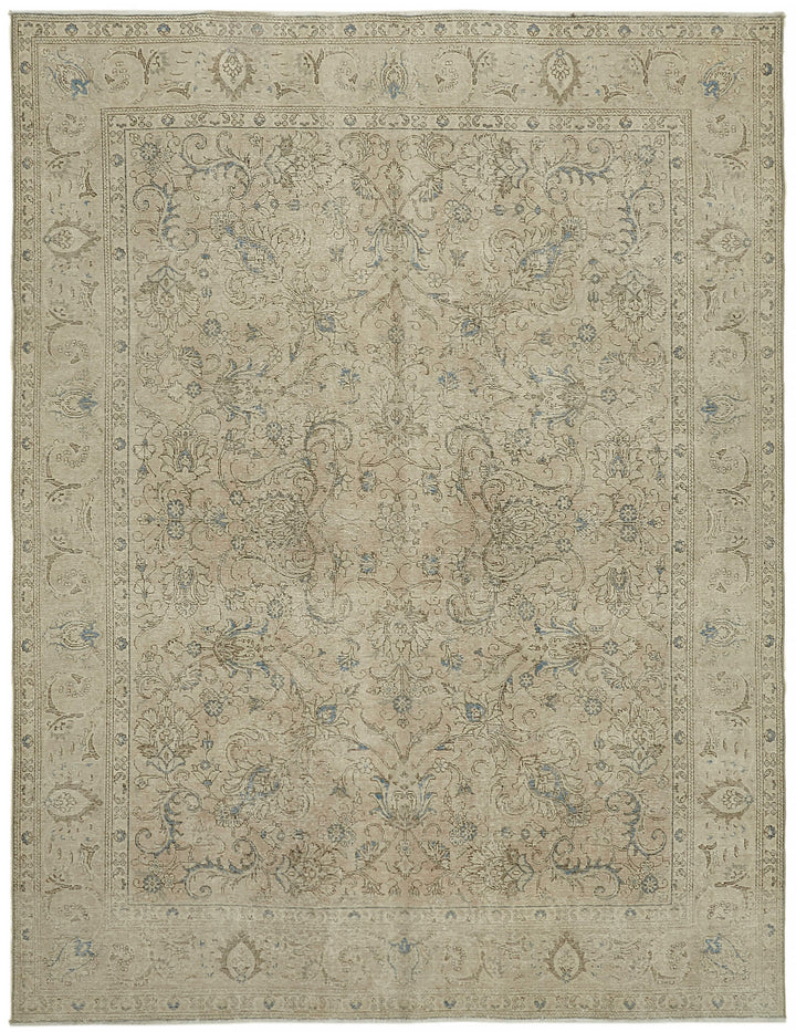 10x13 Beige Vintage Large Area Rug - 44672