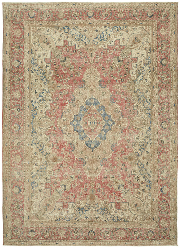 11x15 Beige Vintage Large Area Rug - 44679