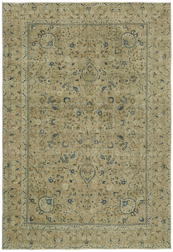 8x12 Beige Vintage Large Area Rug - 44688