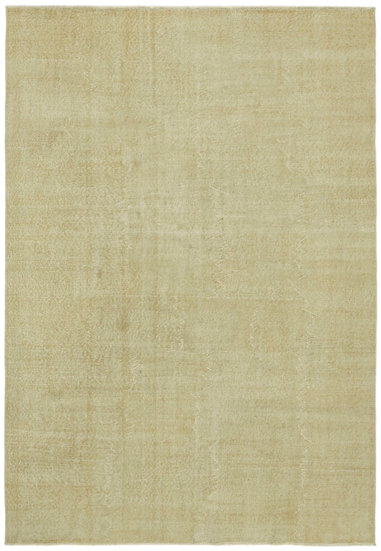 7x10 Beige Turkish Vintage Area Rug - 44693