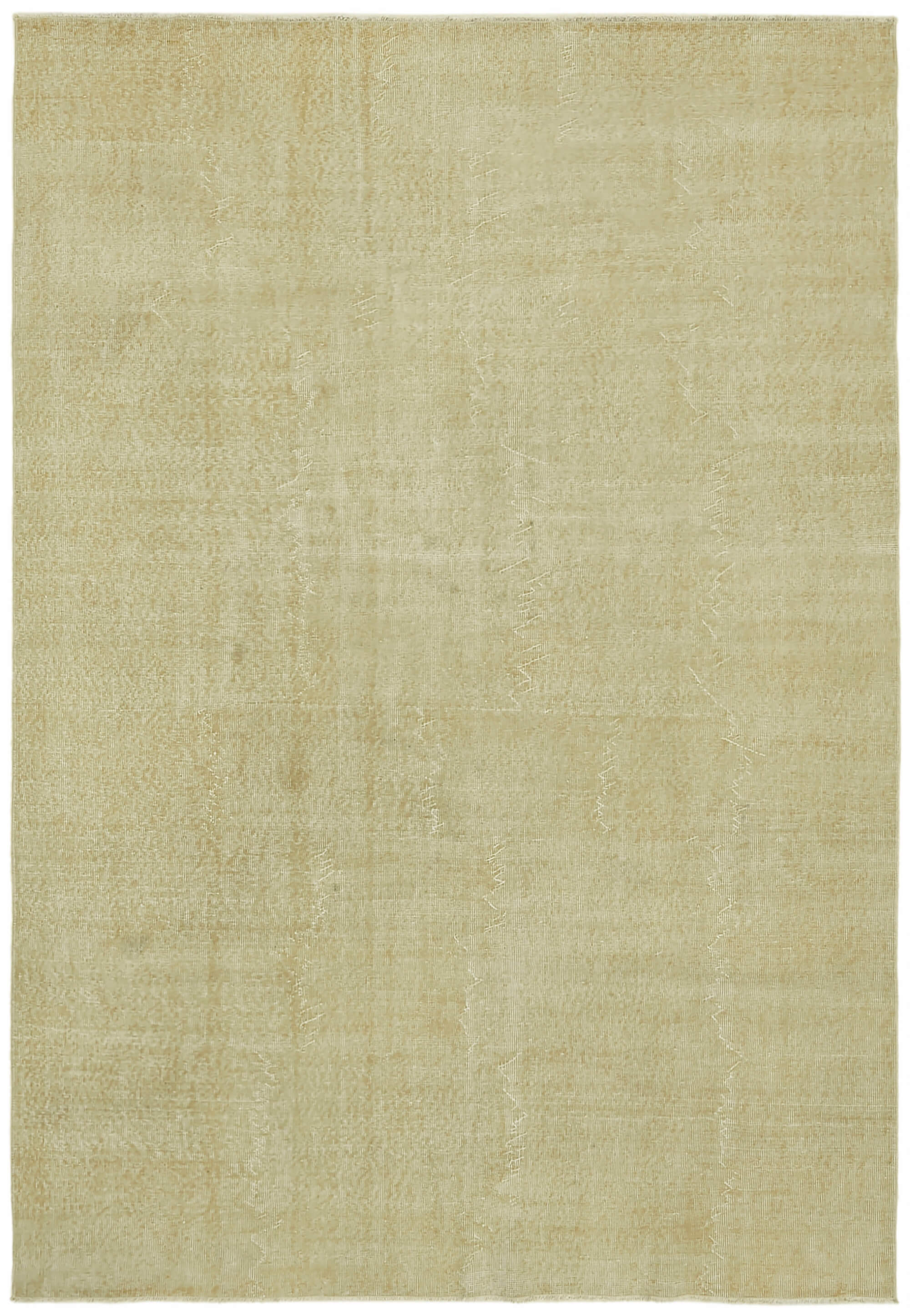 7x10 Beige Turkish Vintage Area Rug - 44693