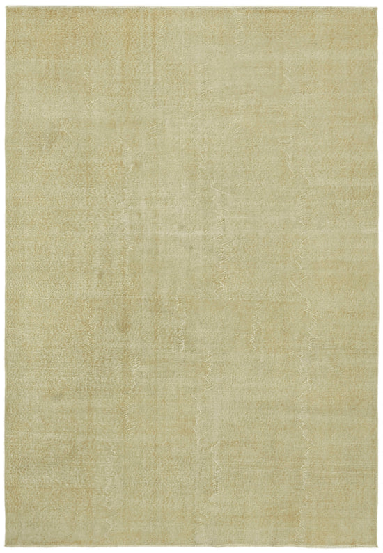 7x10 Beige Turkish Vintage Area Rug - 44693