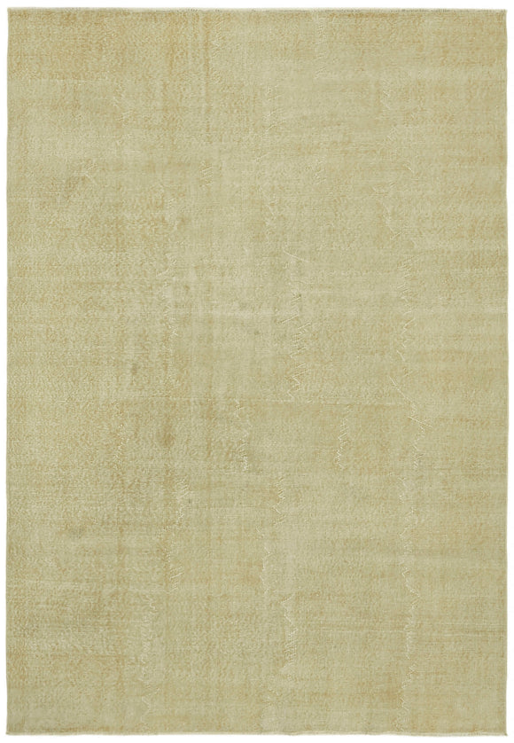 7x10 Beige Turkish Vintage Area Rug - 44693