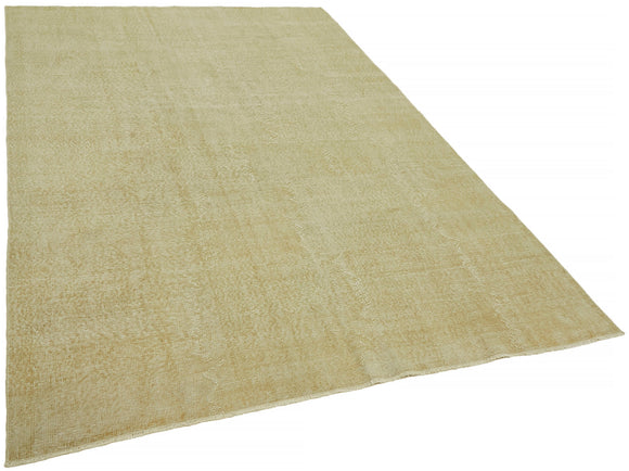 7x10 Beige Turkish Vintage Area Rug - 44693
