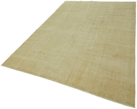7x10 Beige Turkish Vintage Area Rug - 44693