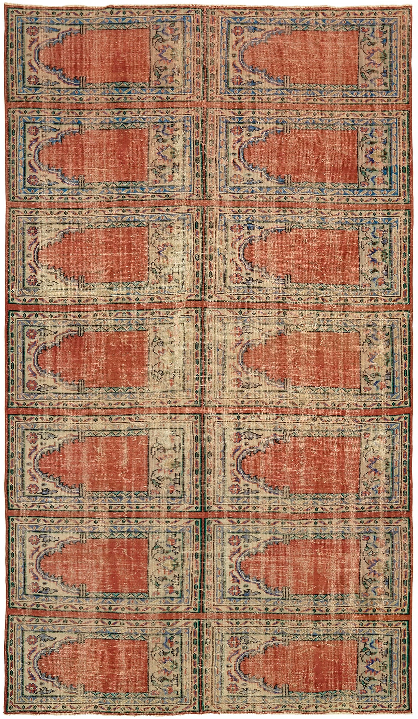 7x13 Beige Vintage Large Area Rug - 44712