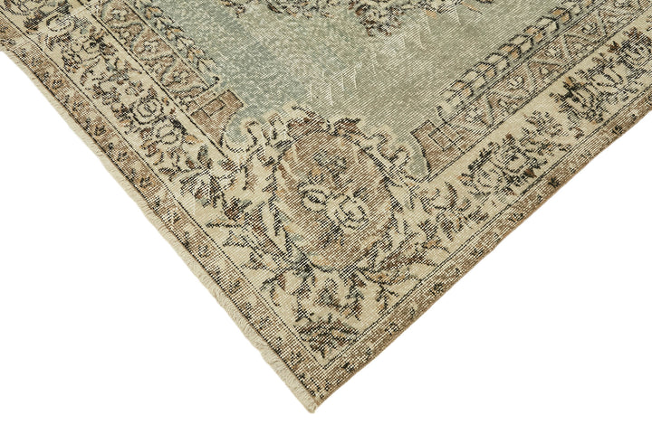 7x11 Beige Turkish Vintage Area Rug - 44713