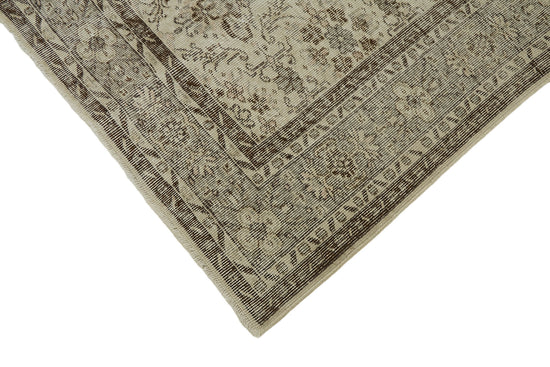 7x10 Beige Turkish Vintage Area Rug - 44718