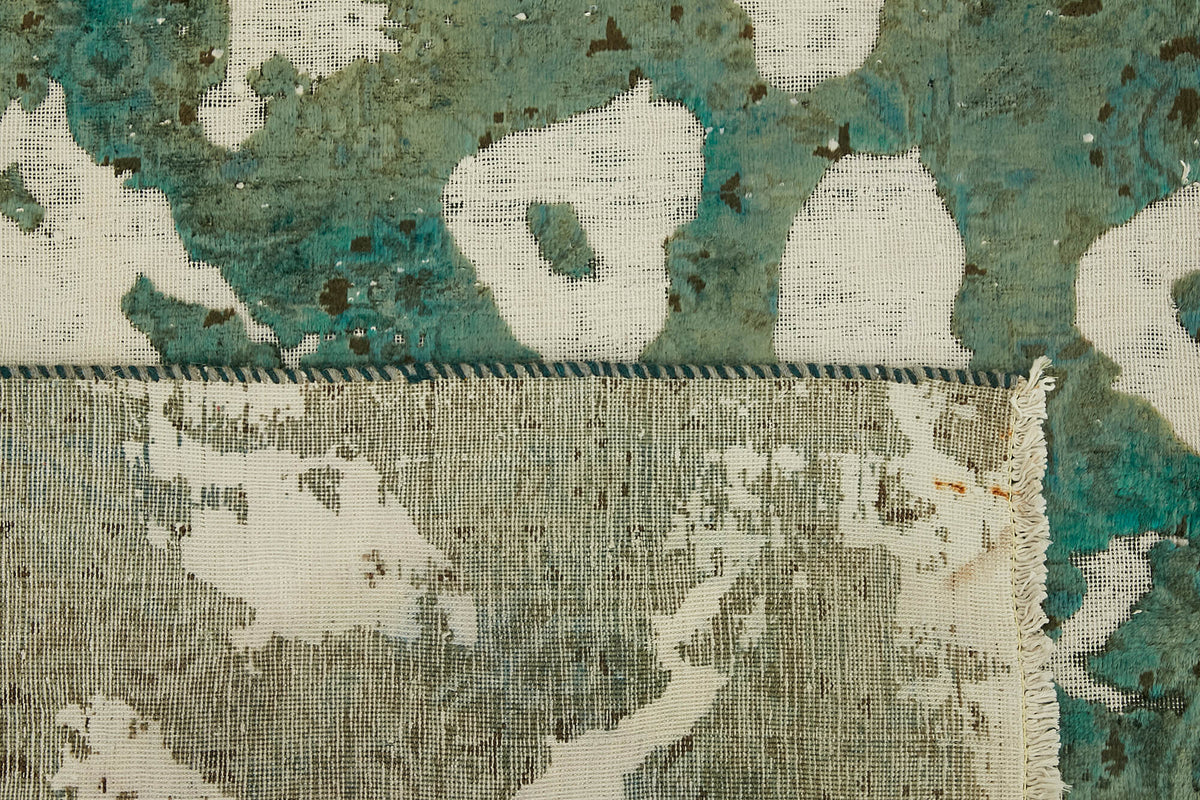 8x11 Green Overdyed Large Area Rug - 44739
