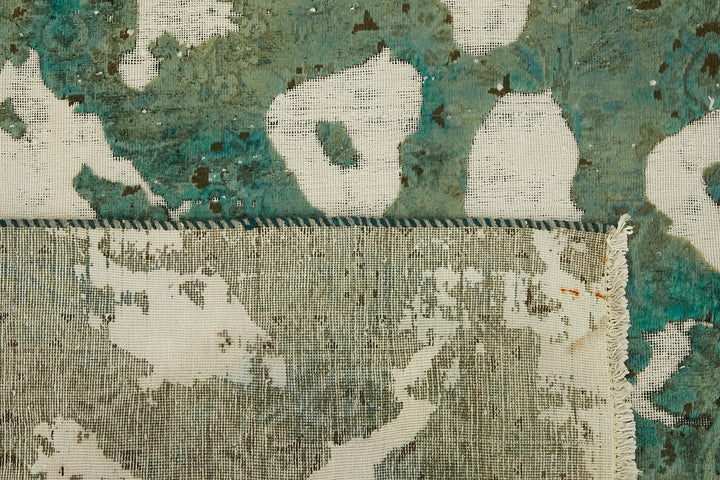 8x11 Green Overdyed Large Area Rug - 44739