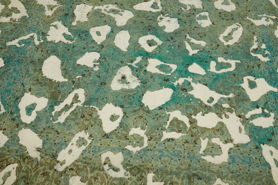 8x11 Green Overdyed Large Area Rug - 44739