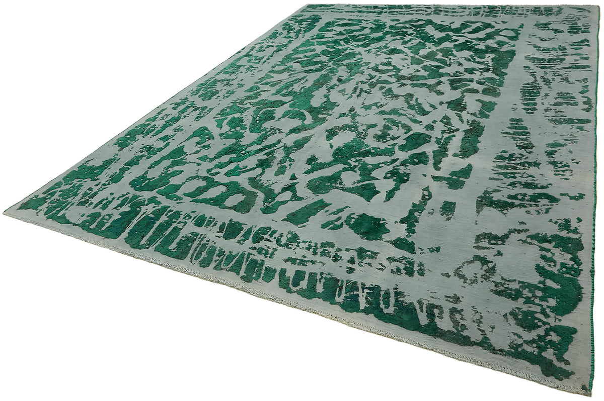 8x12 Green Overdyed Large Area Rug - 44747