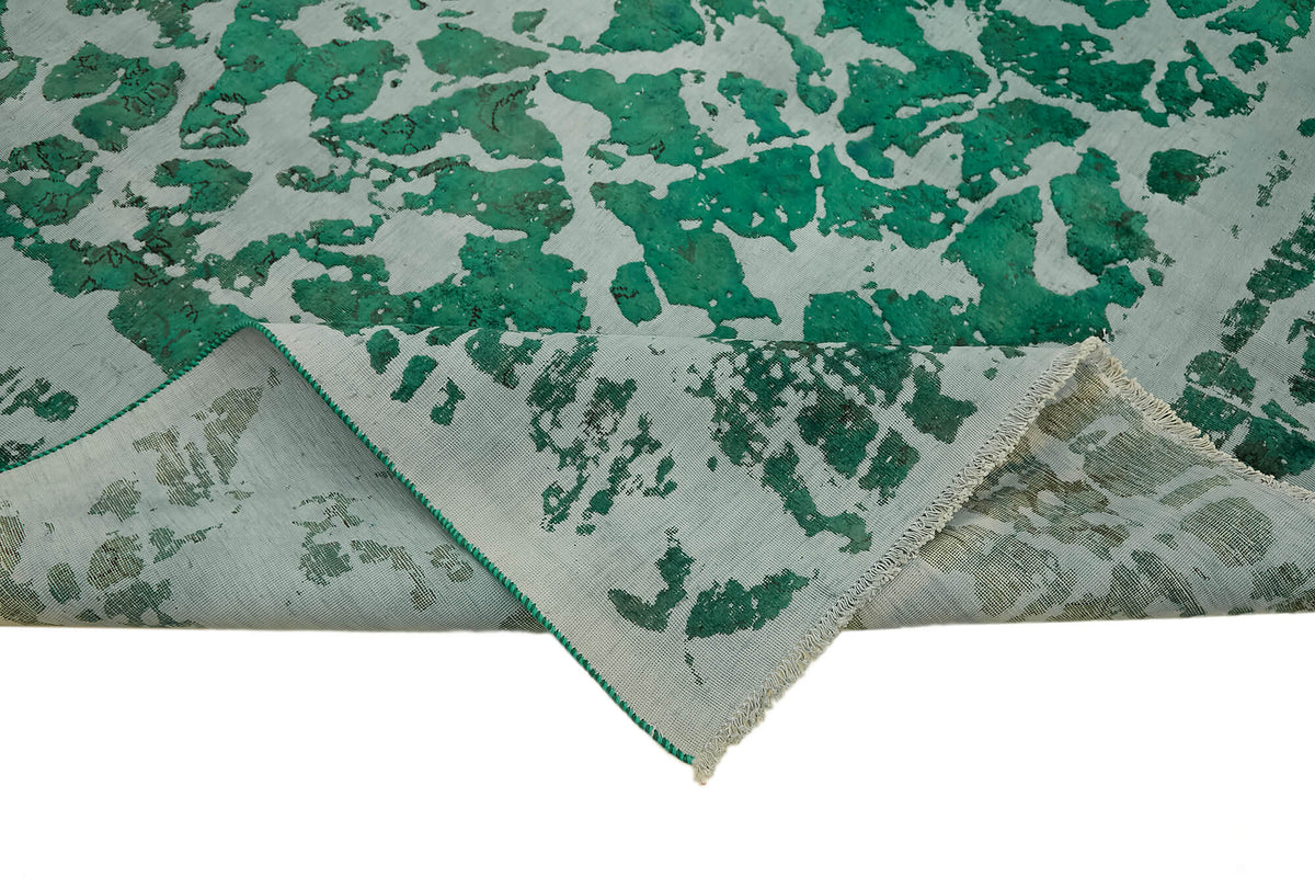 8x12 Green Overdyed Large Area Rug - 44747