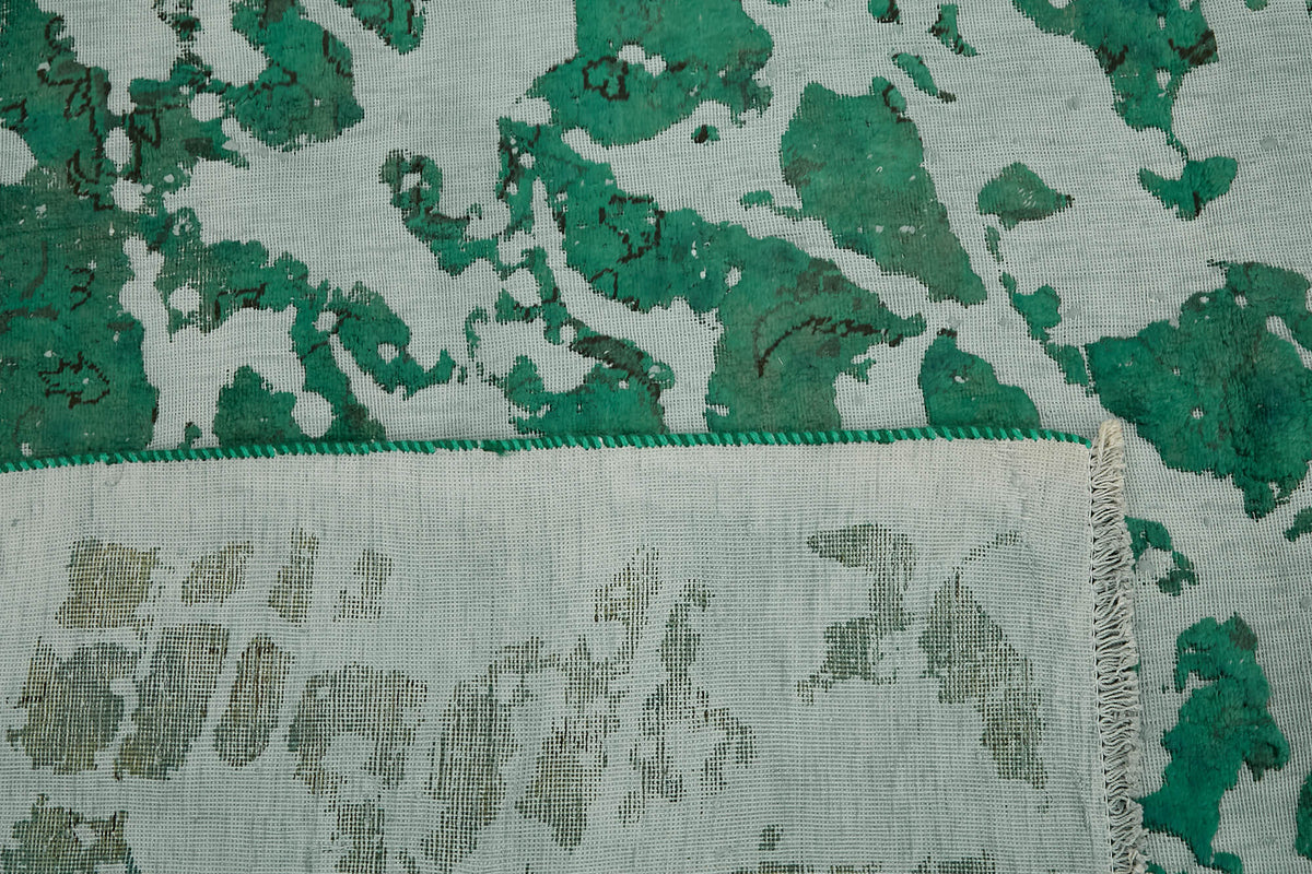 8x12 Green Overdyed Large Area Rug - 44747