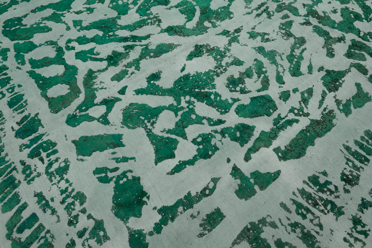 8x12 Green Overdyed Large Area Rug - 44747