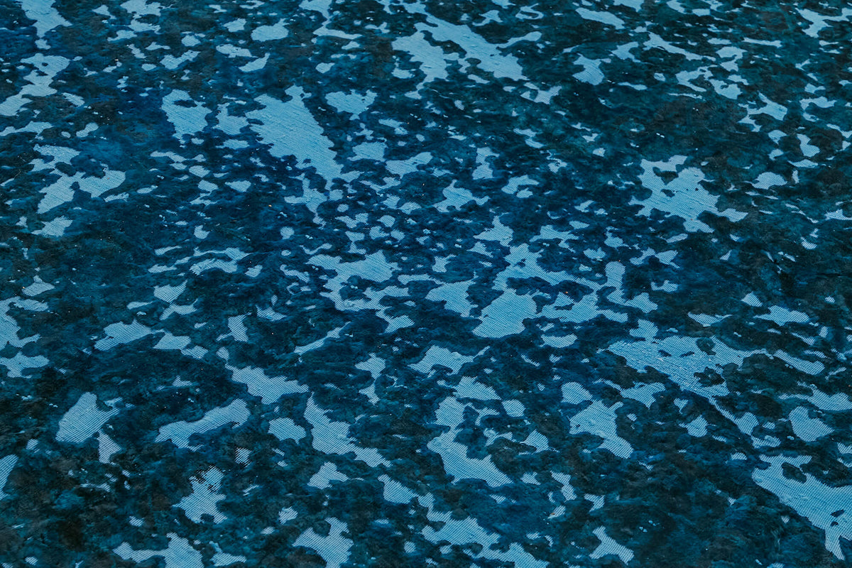 9x12 Blue Overdyed Large Area Rug - 44751