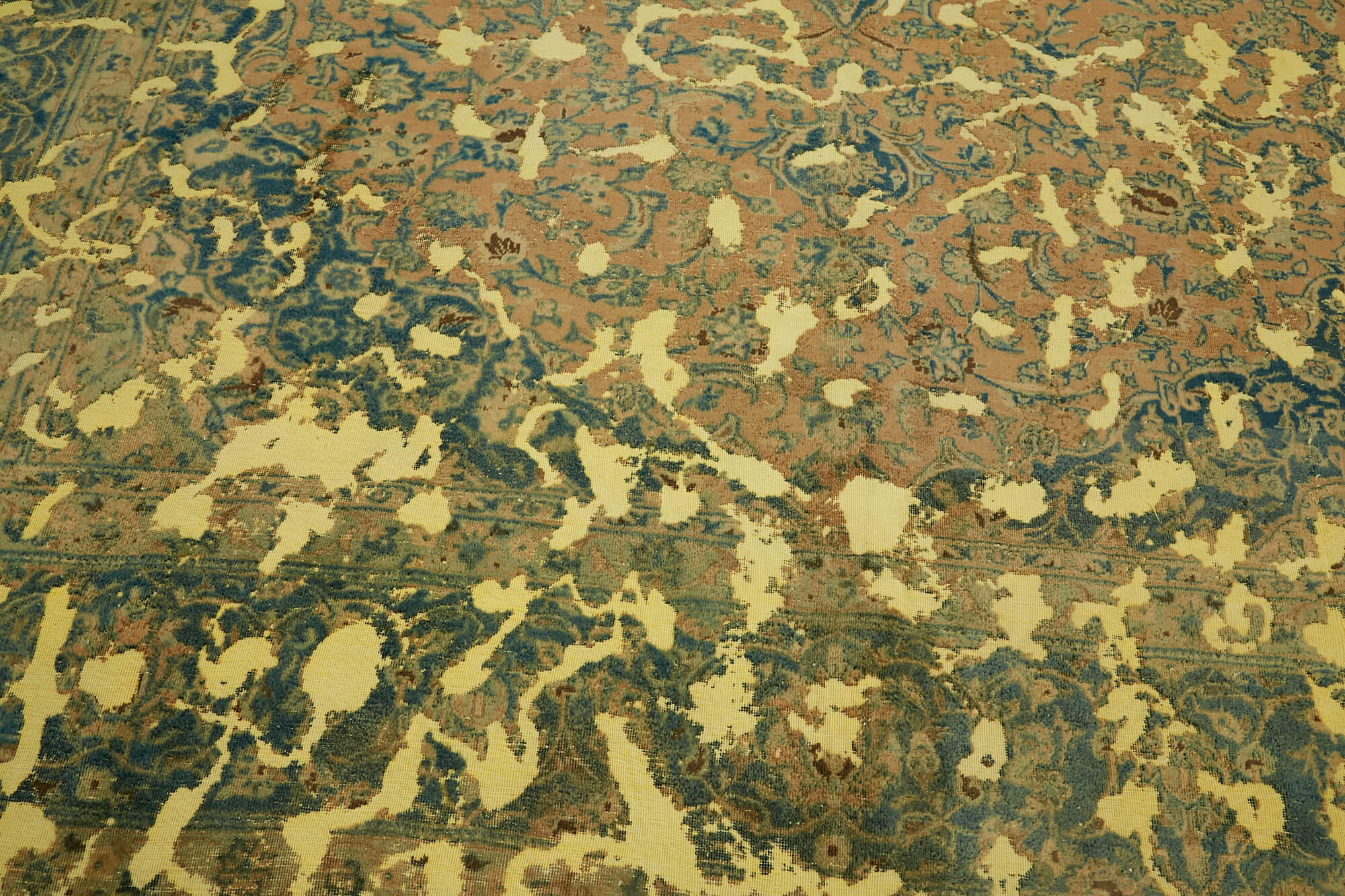 9x12 Yellow Overdyed Large Area Rug - 44753