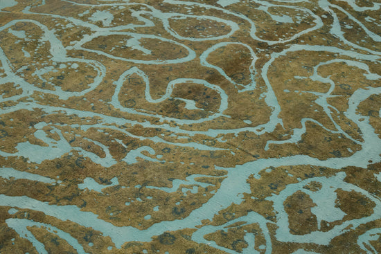 9x14 Turquoise Overdyed Large Area Rug - 44754