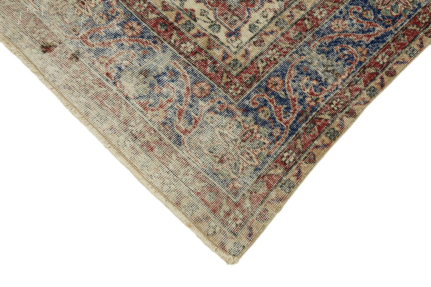7x10 Beige Turkish Vintage Area Rug - 44759