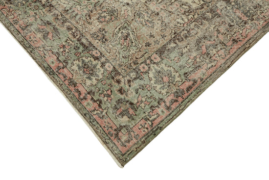 7x10 Beige Turkish Vintage Area Rug - 44769