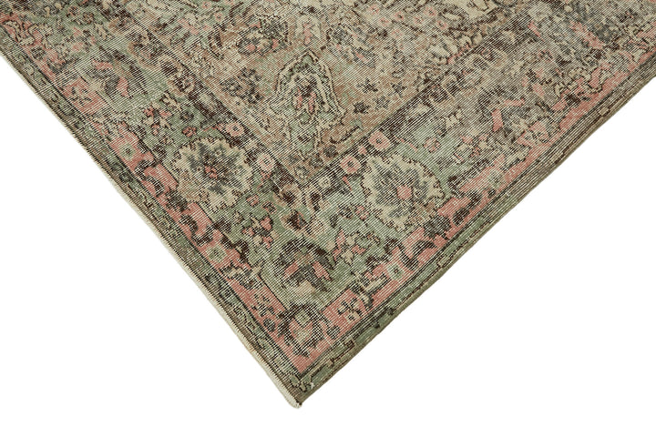 7x10 Beige Turkish Vintage Area Rug - 44769