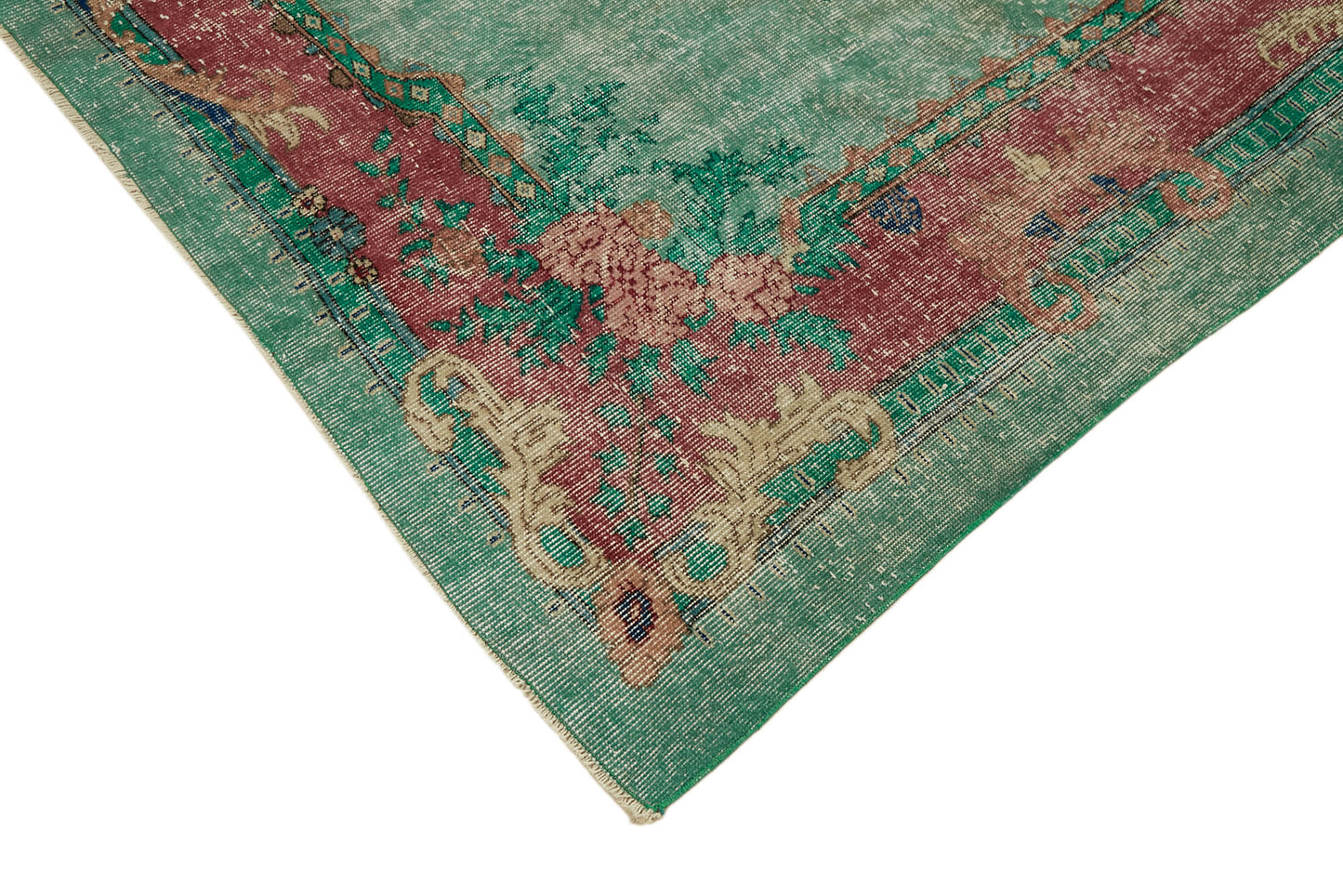 7x10 Beige Turkish Vintage Area Rug - 44777