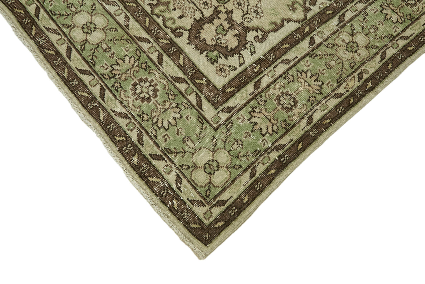 7x10 Beige Turkish Vintage Area Rug - 44781