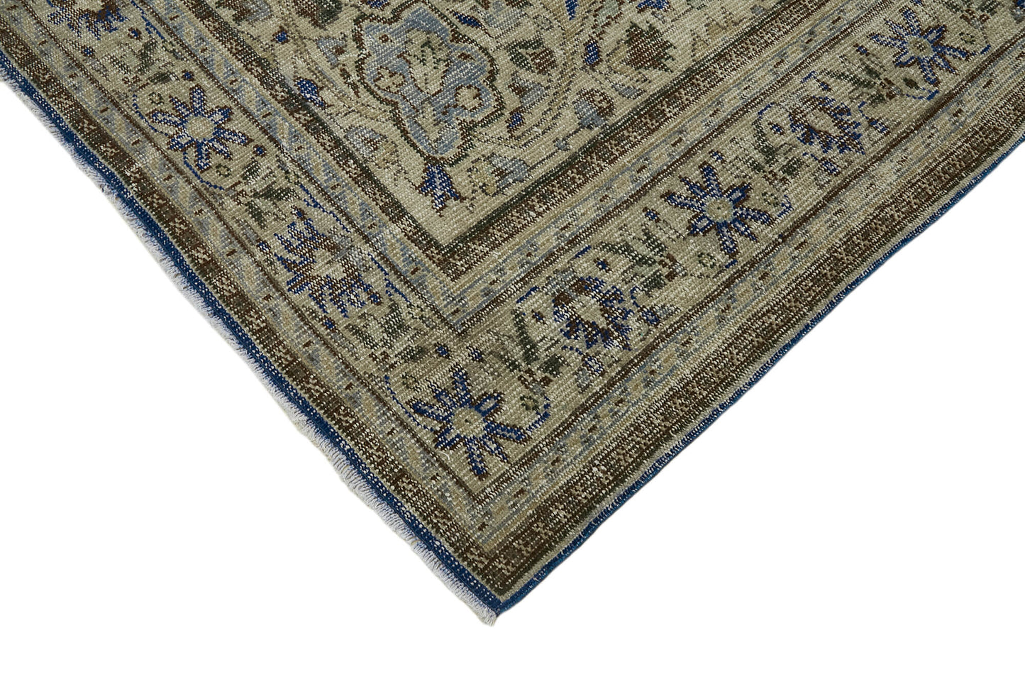 7x10 Beige Turkish Vintage Area Rug - 44783