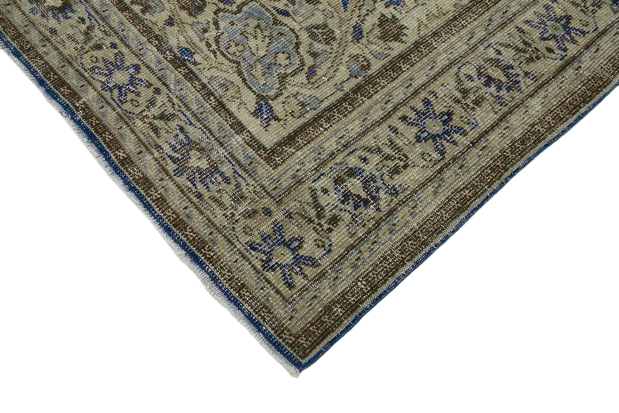 7x10 Beige Turkish Vintage Area Rug - 44783
