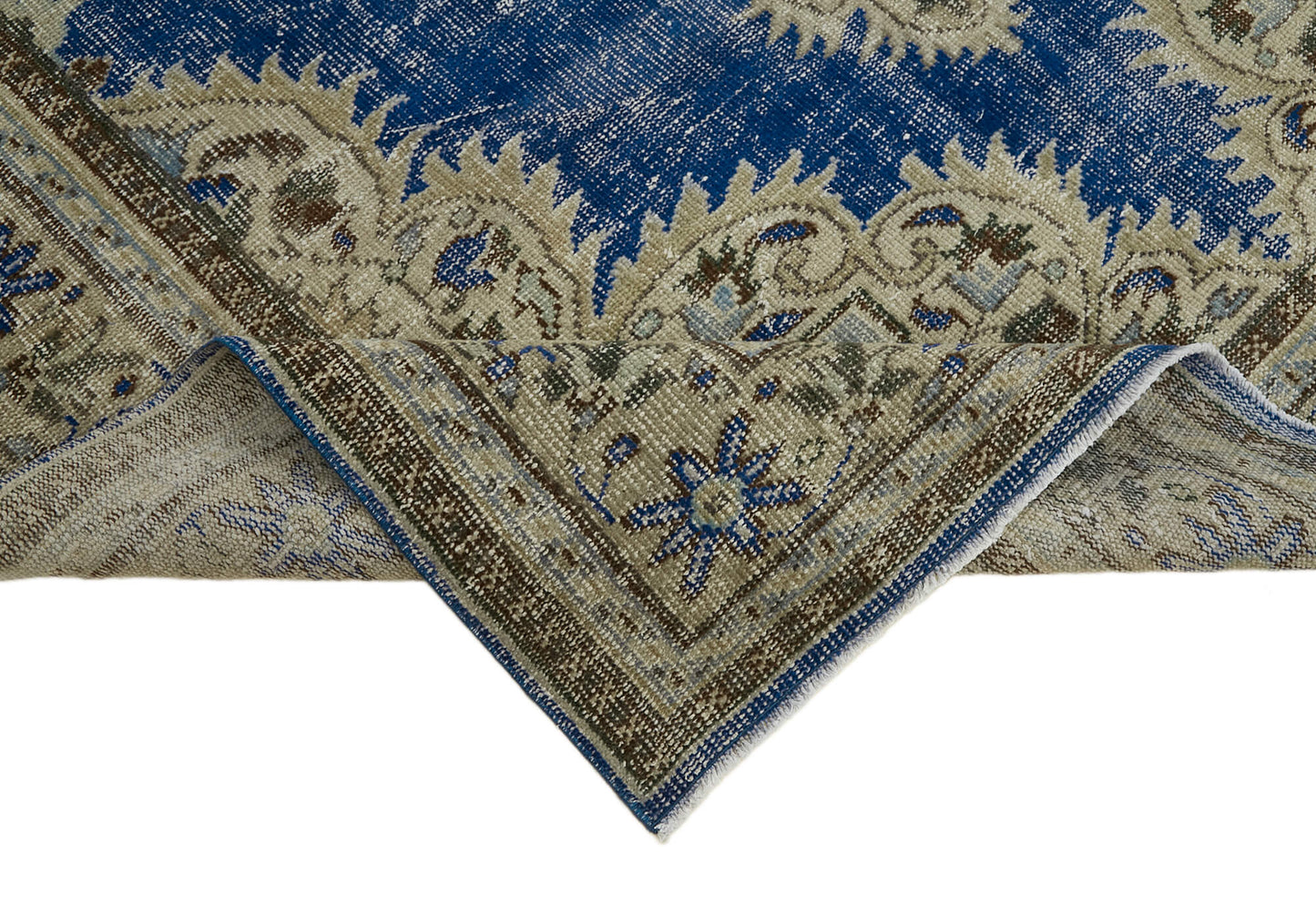 7x10 Beige Turkish Vintage Area Rug - 44783