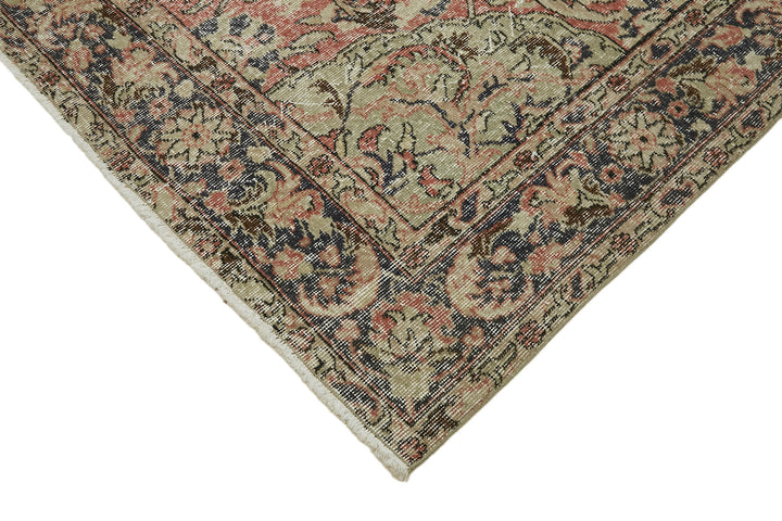 7x11 Beige Turkish Vintage Area Rug - 44788