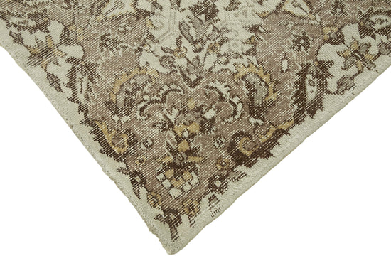 7x10 Beige Turkish Vintage Area Rug - 44796