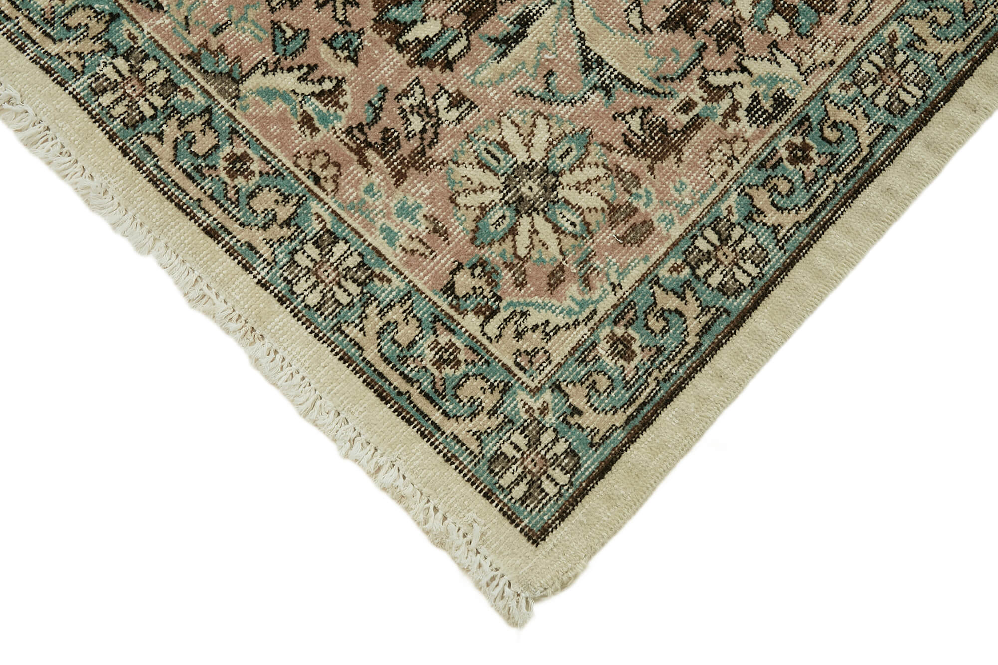 7x11 Beige Turkish Vintage Area Rug - 44797