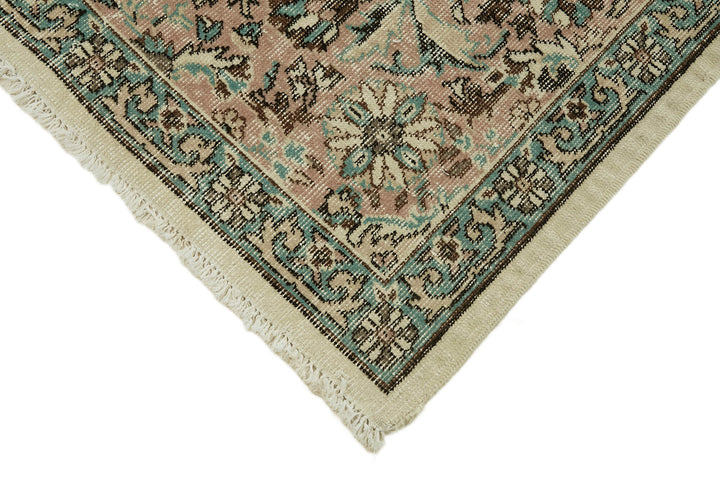 7x11 Beige Turkish Vintage Area Rug - 44797