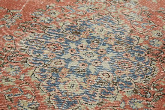 7x11 Beige Turkish Vintage Area Rug - 44800