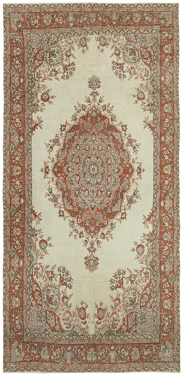 6x13 Red Turkish Vintage Area Rug - 44803