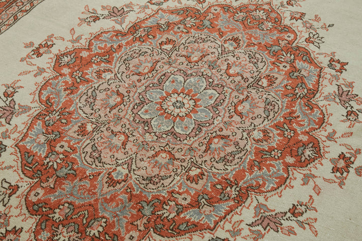 6x13 Red Turkish Vintage Area Rug - 44803