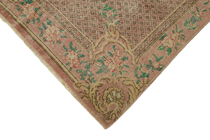 7x11 Beige Turkish Vintage Area Rug - 44805