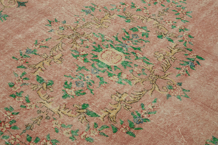 7x11 Beige Turkish Vintage Area Rug - 44805