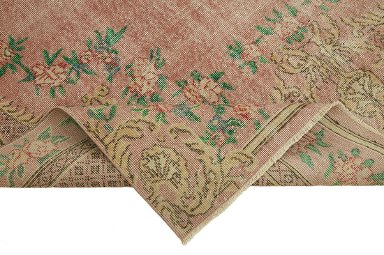 7x11 Beige Turkish Vintage Area Rug - 44805