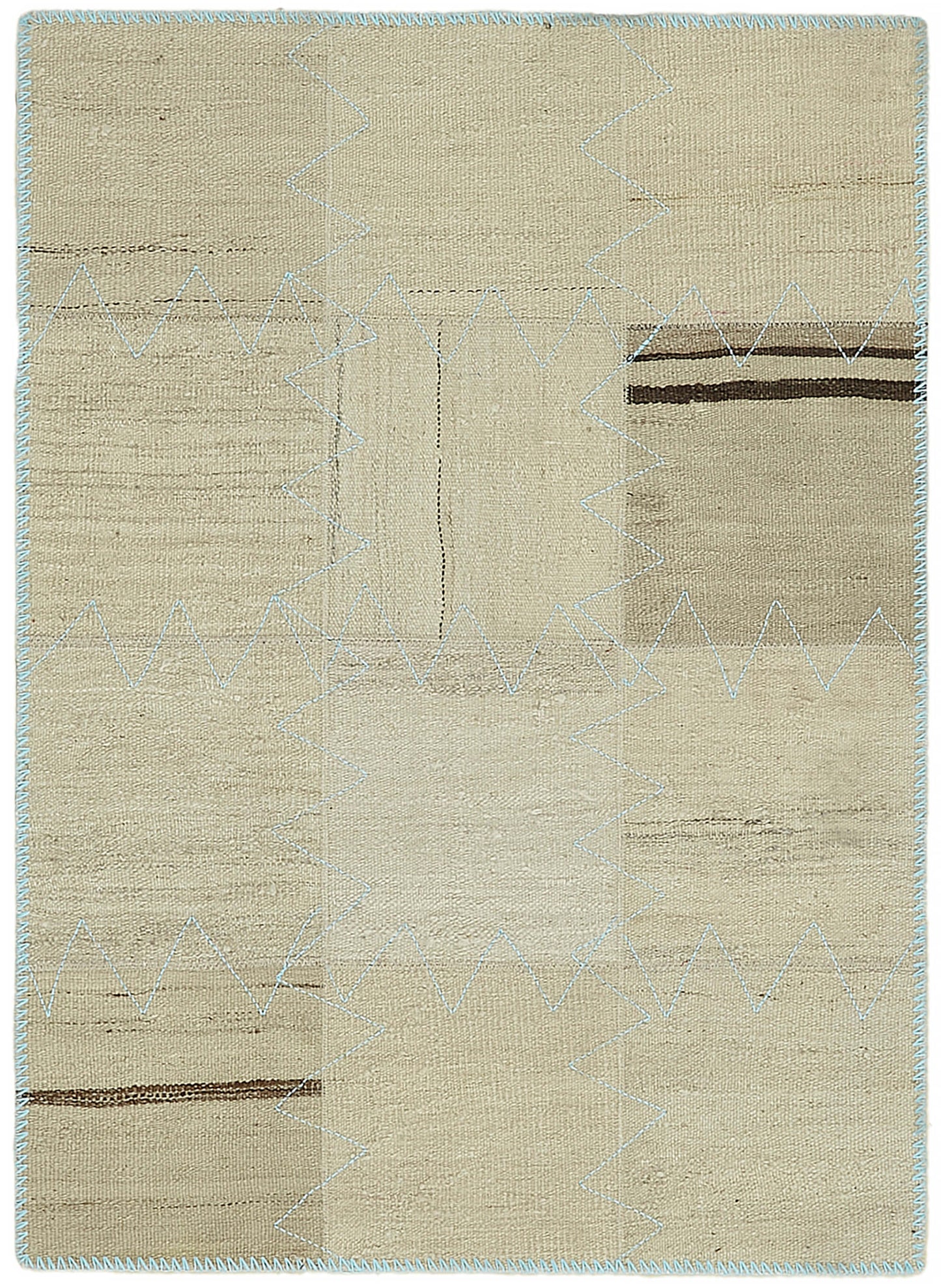 3x4 Beige Hemp Kilim Rug - 44831