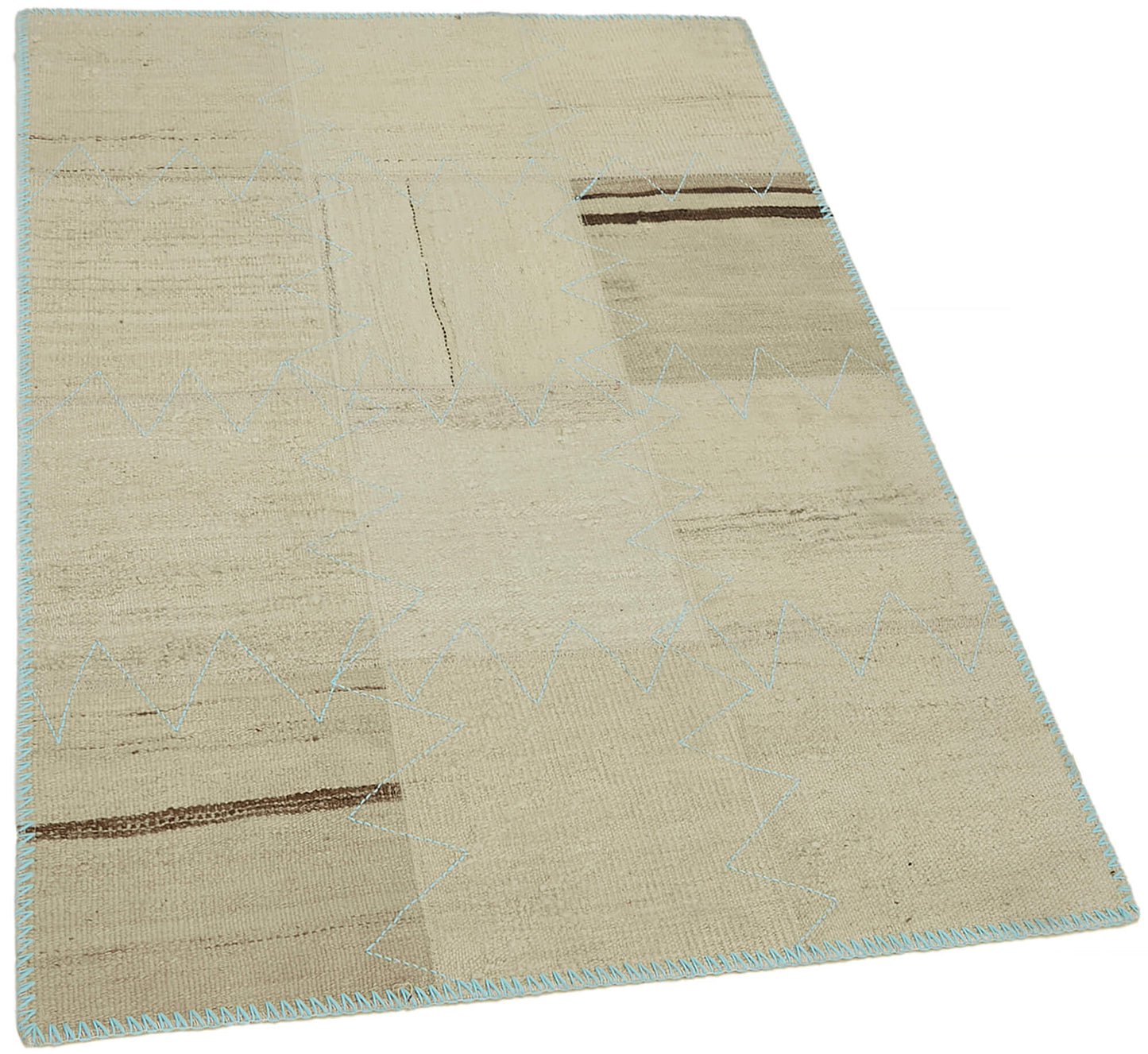 3x4 Beige Hemp Kilim Rug - 44831